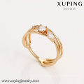 14883 Best selling 18k gold diamond zircon finger rings wholesale stone ring designs for girls